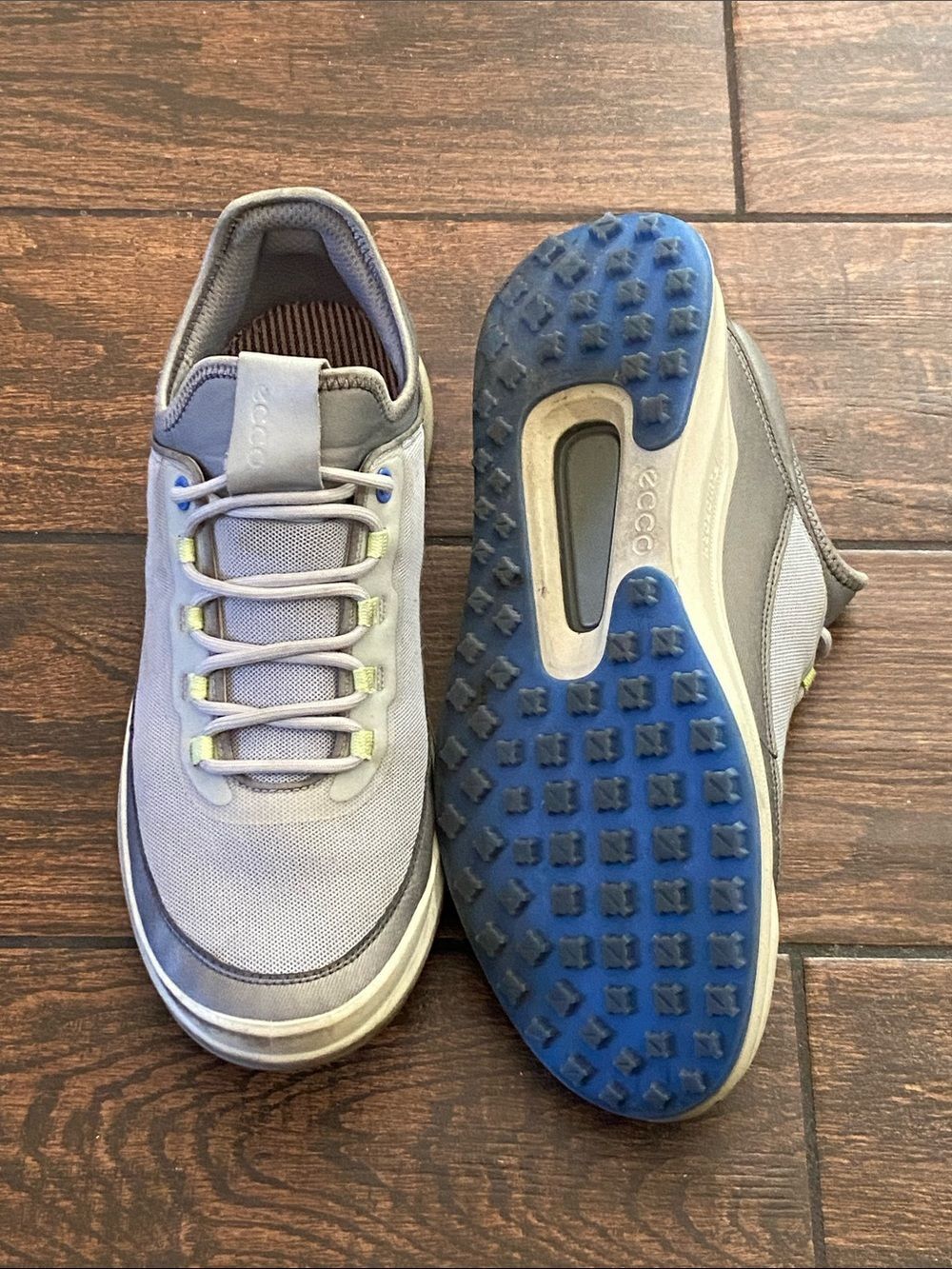ECCO CORE Mesh Golf Spikeless Gray and Blue Athletic Men’s Sneakers Size 8 8.5